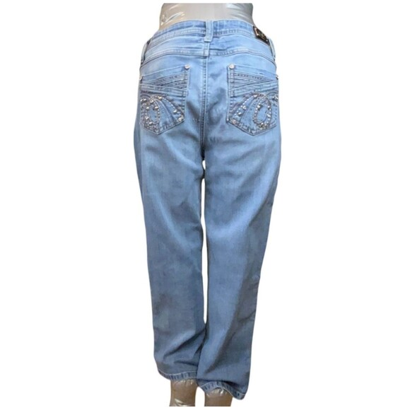 Earl Jeans Women 8 Cropped Mid Rise Stretch (W28 L23) - Picture 12 of 14